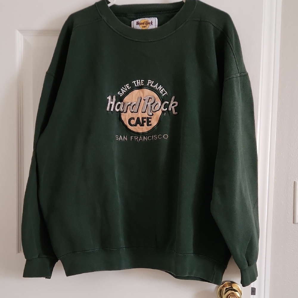 Vintage Hard Rock Cafe Green Sweatshirt